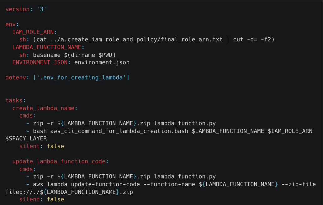 Lambda Taskfile